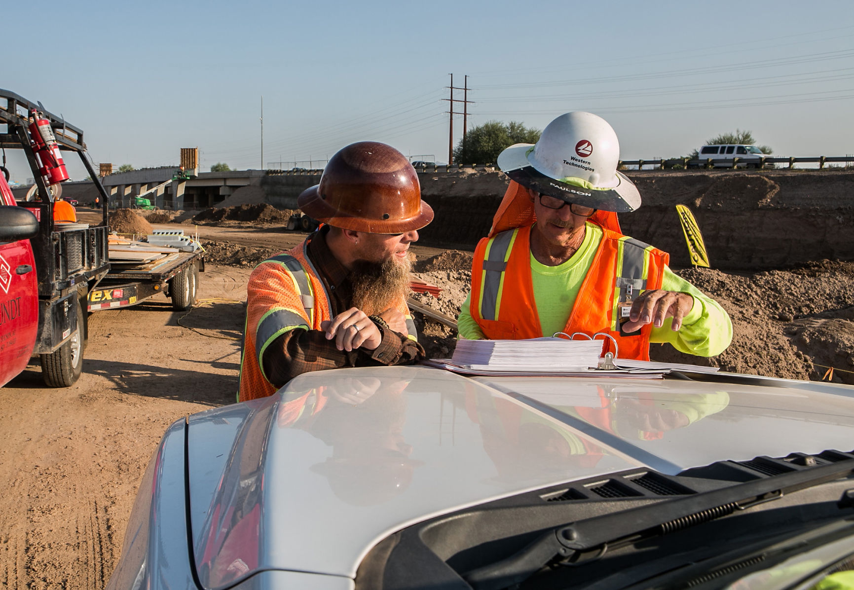 Ina Road bridge construction